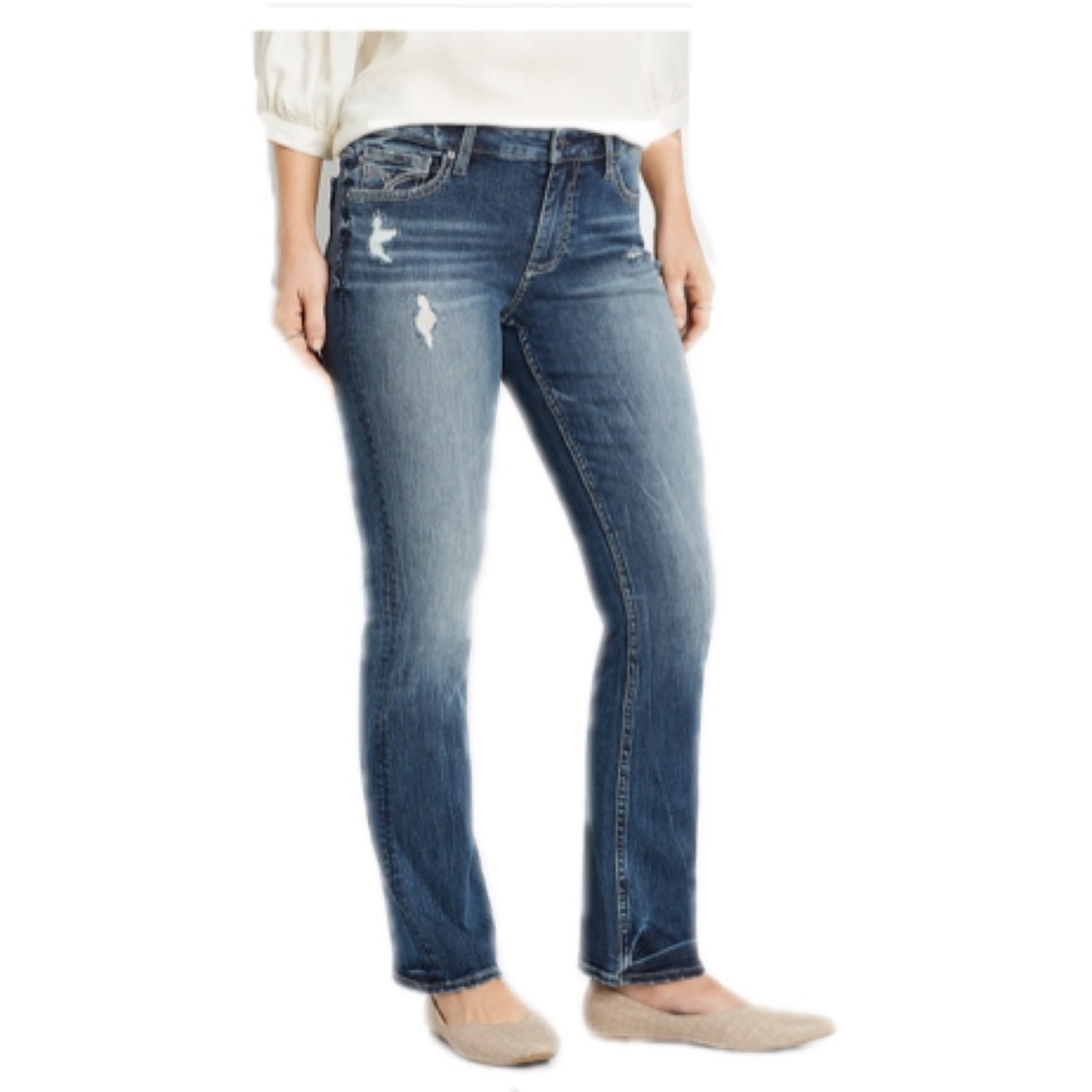 Vigoss mid rise dark wash boot cut distressed jeans Sz 11